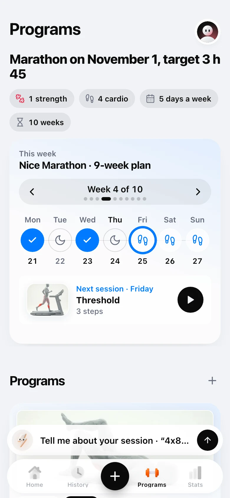 L’app vous dit quoi changer la semaine suivante
